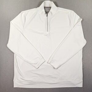 Johnnie-O Shirt Men's XXL 1/4 Zip Performance Pullover Golf White